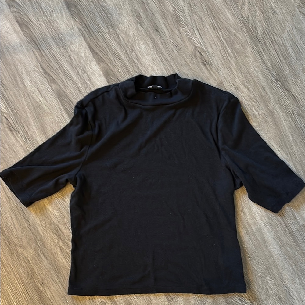 Express Black Mock Neck T-Shirt